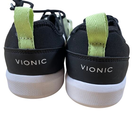 Vionic Adore Women's Active Sneaker Black White Green Lace Up Size 6.5 EUC - Picture 5 of 7